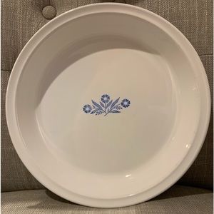 vintage blue cornflower corning ware pie plate